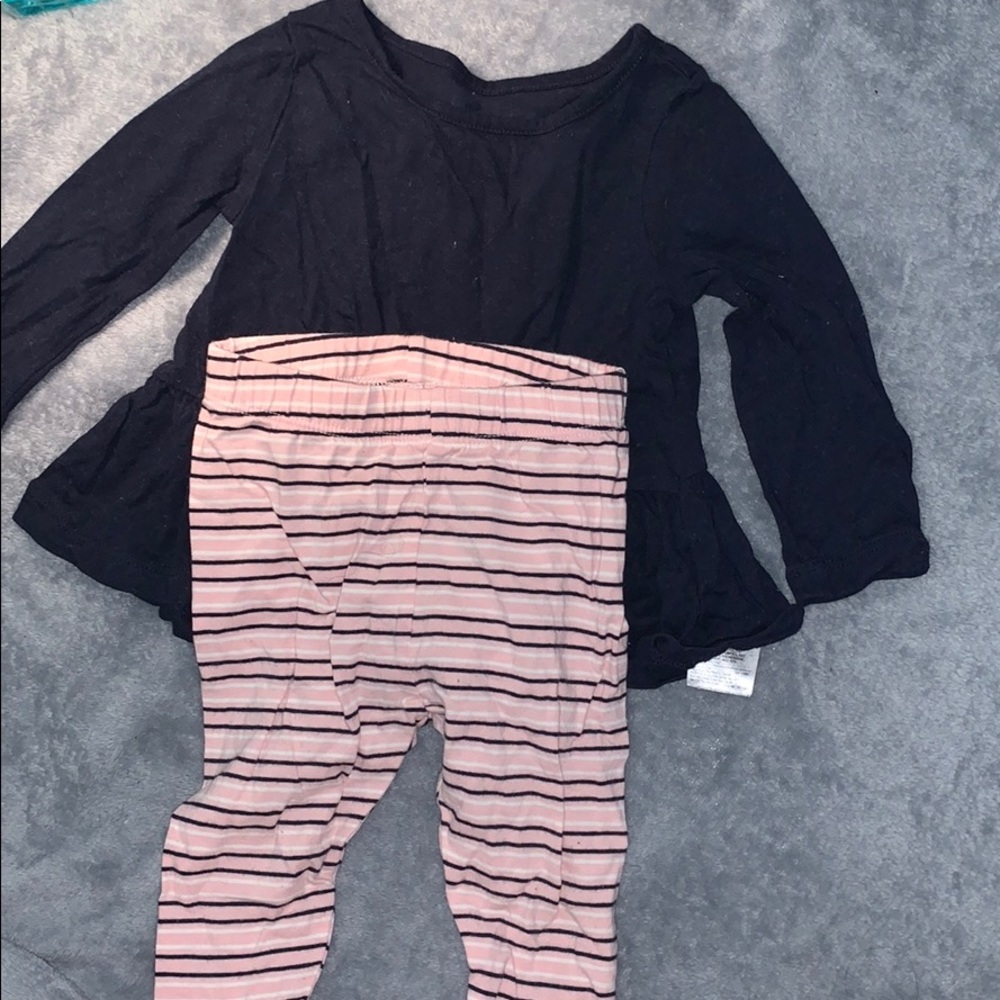 Baby girl tights and ruffle long sleeve top